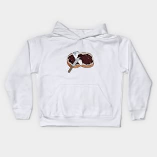 Cat on Bread Kids Hoodie